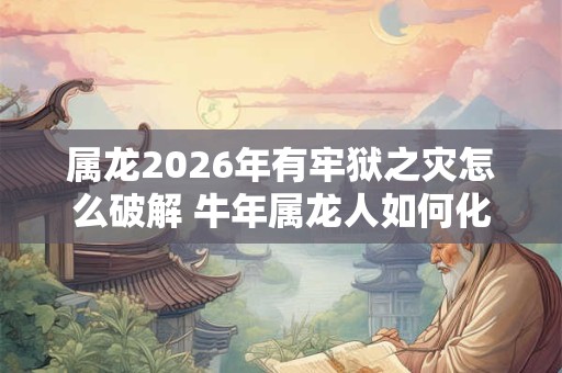 属龙2026年有牢狱之灾怎么破解 牛年属龙人如何化解灾难 属龙2026年有牢狱之灾怎么破解 牛年属龙人如何化解灾难
