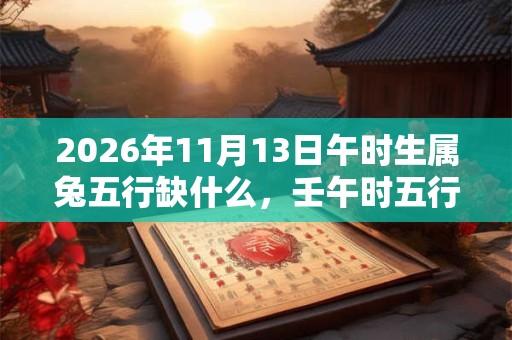 2026年11月13日午时生属兔五行缺什么，壬午时五行缺什么