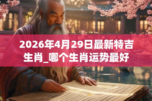2026年4月29日最新特吉生肖_哪个生肖运势最好 2026年4月29日最新特吉生肖_哪个生肖运势最好
