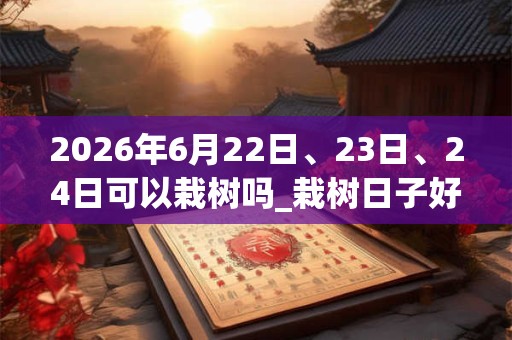 2026年6月22日、23日、24日可以栽树吗_栽树日子好吗