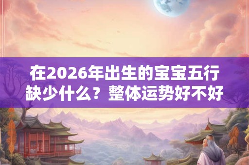 在2026年出生的宝宝五行缺少什么？整体运势好不好？