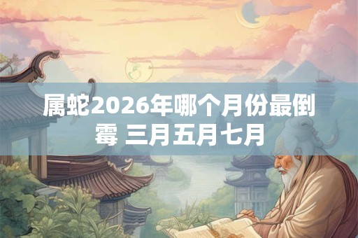 属蛇2026年哪个月份最倒霉 三月五月七月