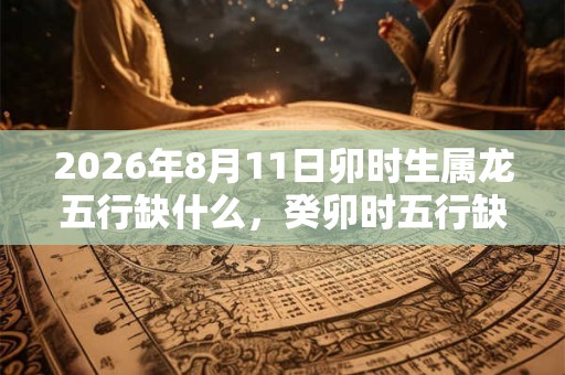 2026年8月11日卯时生属龙五行缺什么，癸卯时五行缺什么
