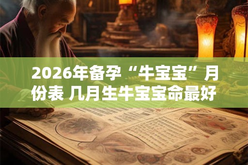 2026年备孕“牛宝宝”月份表 几月生牛宝宝命最好