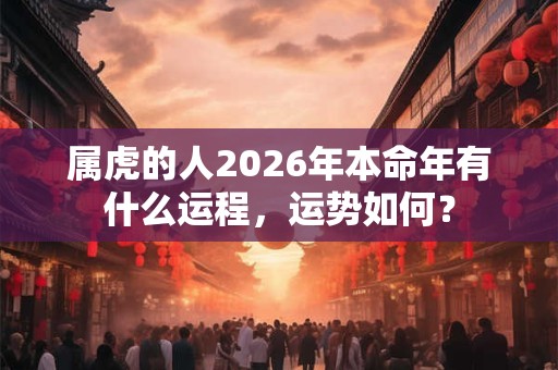 属虎的人2026年本命年有什么运程，运势如何？