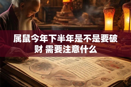 属鼠今年下半年是不是要破财 需要注意什么