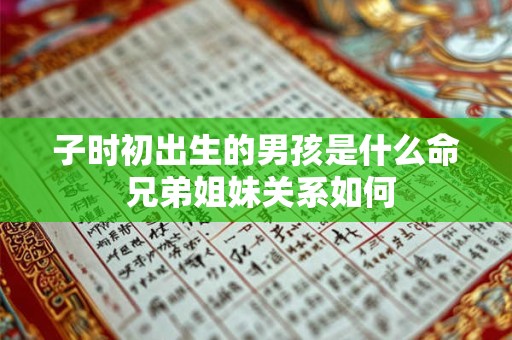 子时初出生的男孩是什么命 兄弟姐妹关系如何 子时初出生的男孩是什么命 兄弟姐妹关系如何