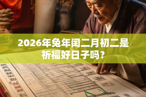 2026年兔年闰二月初二是祈福好日子吗？