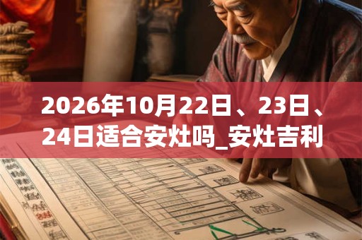2026年10月22日、23日、24日适合安灶吗_安灶吉利吗