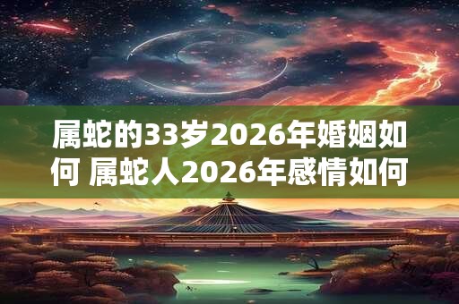 属蛇的33岁2026年婚姻如何 属蛇人2026年感情如何