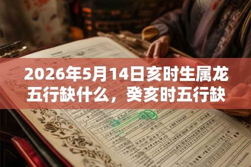 2026年5月14日亥时生属龙五行缺什么，癸亥时五行缺什么