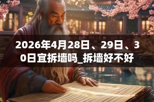 2026年4月28日、29日、30日宜拆墙吗_拆墙好不好 2026年4月28日、29日、30日宜拆墙吗_拆墙好不好