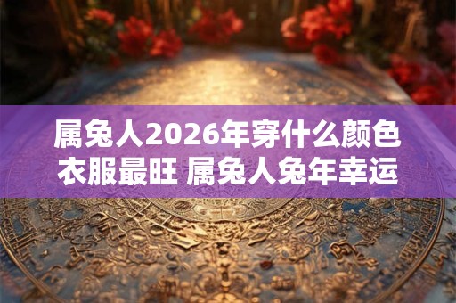 属兔人2026年穿什么颜色衣服最旺 属兔人兔年幸运色是什么