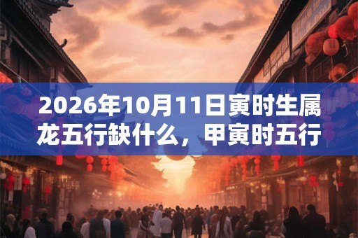 2026年10月11日寅时生属龙五行缺什么,甲寅时五行缺什么 2026年10月11日寅时生属龙五行缺什么,甲寅时五行缺什么