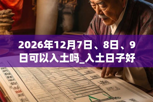 2026年12月7日、8日、9日可以入土吗_入土日子好吗 2026年12月7日、8日、9日可以入土吗_入土日子好吗