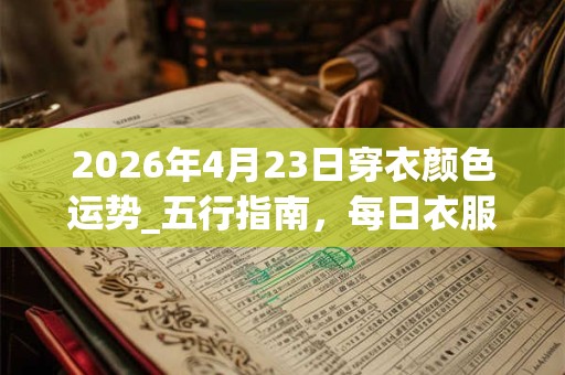 2026年4月23日穿衣颜色运势_五行指南,每日衣服颜色幸运色 2026年4月23日穿衣颜色运势_五行指南,每日衣服颜色幸运色