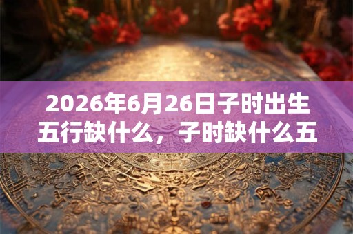 2026年6月26日子时出生五行缺什么，子时缺什么五行