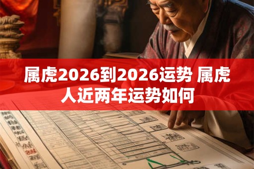 属虎2026到2026运势 属虎人近两年运势如何 属虎2026到2026运势 属虎人近两年运势如何