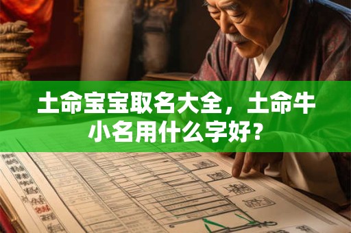 土命宝宝取名大全，土命牛小名用什么字好？