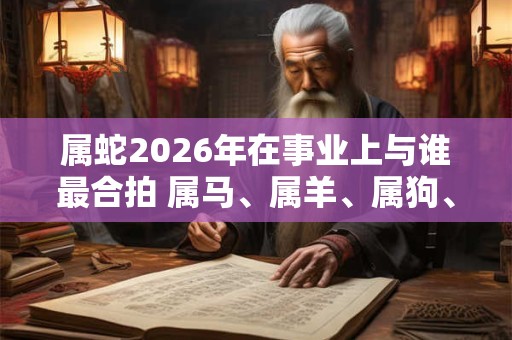 属蛇2026年在事业上与谁最合拍 属马、属羊、属狗、属猪