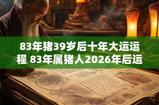 83年猪39岁后十年大运运程 83年属猪人2026年后运势