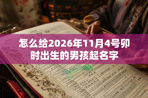 怎么给2026年11月4号卯时出生的男孩起名字 怎么给2026年11月4号卯时出生的男孩起名字