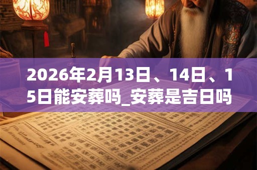 2026年2月13日、14日、15日能安葬吗_安葬是吉日吗