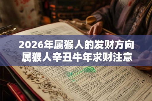 2026年属猴人的发财方向 属猴人辛丑牛年求财注意事项 2026年属猴人的发财方向 属猴人辛丑牛年求财注意事项