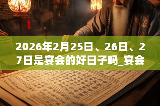 2026年2月25日、26日、27日是宴会的好日子吗_宴会可以吗