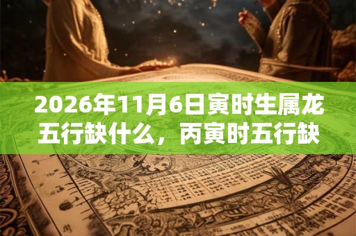2026年11月6日寅时生属龙五行缺什么，丙寅时五行缺什么