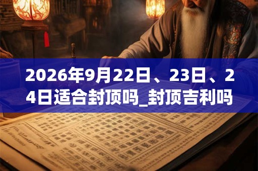 2026年9月22日、23日、24日适合封顶吗_封顶吉利吗 2026年9月22日、23日、24日适合封顶吗_封顶吉利吗
