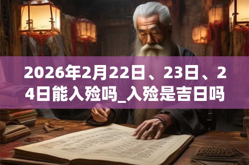 2026年2月22日、23日、24日能入殓吗_入殓是吉日吗