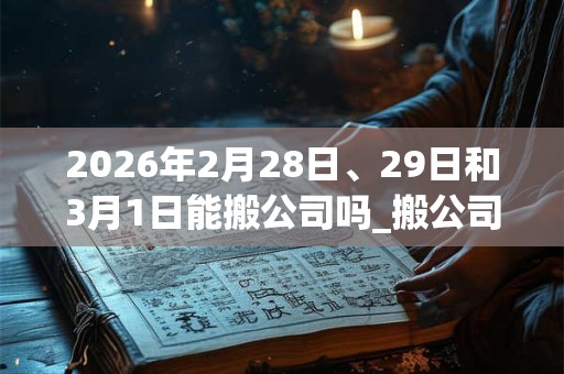 2026年2月28日、29日和3月1日能搬公司吗_搬公司是吉日吗 2026年2月28日、29日和3月1日能搬公司吗_搬公司是吉日吗