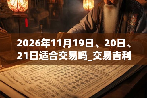 2026年11月19日、20日、21日适合交易吗_交易吉利吗