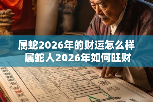 属蛇2026年的财运怎么样 属蛇人2026年如何旺财