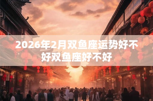 2026年2月双鱼座运势好不好双鱼座好不好