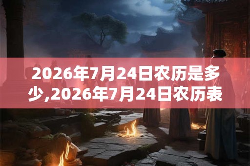 2026年7月24日农历是多少,2026年7月24日农历表
