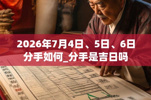 2026年7月4日、5日、6日分手如何_分手是吉日吗 2026年7月4日、5日、6日分手如何_分手是吉日吗