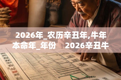 2026年_农历辛丑年,牛年本命年_年份    2026辛丑牛年
