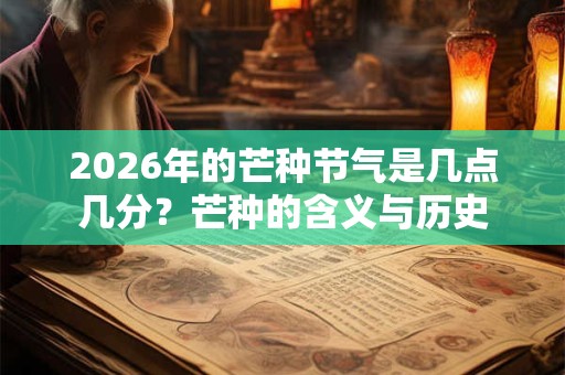 2026年的芒种节气是几点几分？芒种的含义与历史