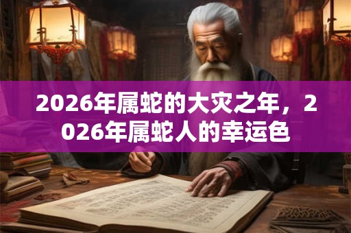 2026年属蛇的大灾之年，2026年属蛇人的幸运色