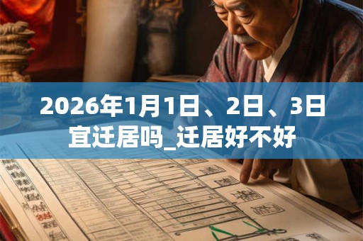 2026年1月1日、2日、3日宜迁居吗_迁居好不好 2026年1月1日、2日、3日宜迁居吗_迁居好不好