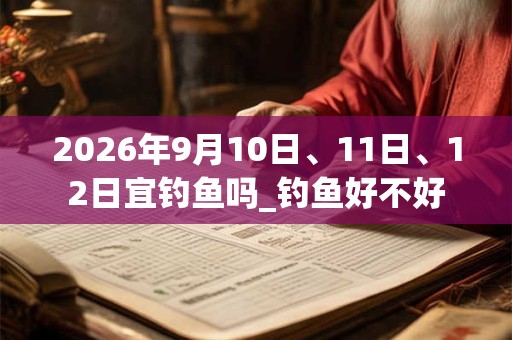 2026年9月10日、11日、12日宜钓鱼吗_钓鱼好不好