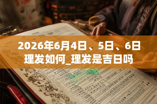 2026年6月4日、5日、6日理发如何_理发是吉日吗