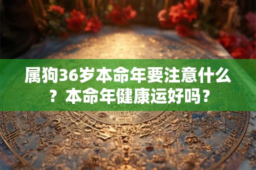 属狗36岁本命年要注意什么?本命年健康运好吗? 属狗36岁本命年要注意什么?本命年健康运好吗?