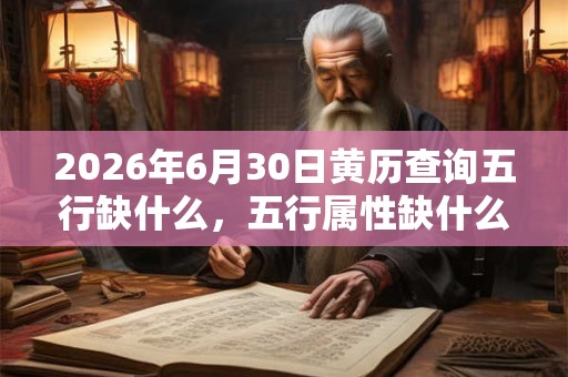 2026年6月30日黄历查询五行缺什么，五行属性缺什么