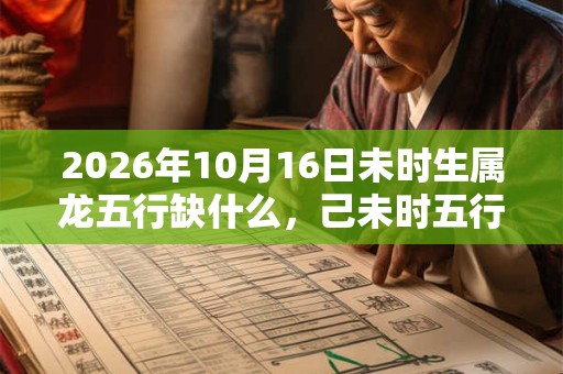 2026年10月16日未时生属龙五行缺什么,己未时五行缺什么 2026年10月16日未时生属龙五行缺什么,己未时五行缺什么