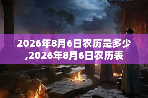 2026年8月6日农历是多少,2026年8月6日农历表 2026年8月6日农历是多少,2026年8月6日农历表