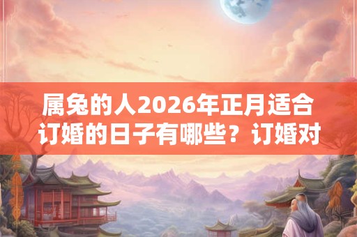 属兔的人2026年正月适合订婚的日子有哪些?订婚对戒戴什么位置? 属兔的人2026年正月适合订婚的日子有哪些?订婚对戒戴什么位置?