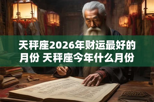 天秤座2026年财运最好的月份 天秤座今年什么月份财运最旺 天秤座2026年财运最好的月份 天秤座今年什么月份财运最旺